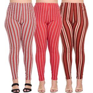 Plus Size Women's 3-PACK Bundle Fashion Lounge Leggings 3X-5X